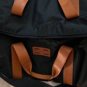 Vintage Johnston & Murphy Leather and Canvas Duffle